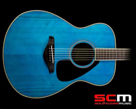 Yamaha Fs820 Acoustic Guitar Turquoise Finish Solid Sitka Spruce Top South Coast Music