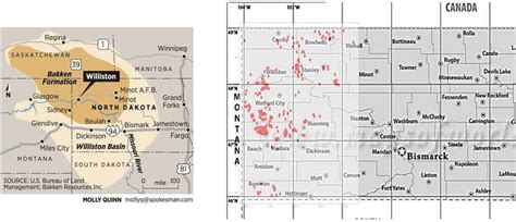 Left Hand Side Shows The Map Of The Bakken Shale Formation In North