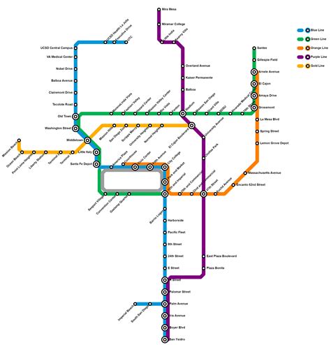 My Vision Of The San Diego Trolley Future Map 2040 Rsandiego