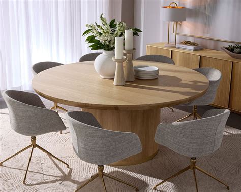 Buy Sunpan Kalla Dining Table Round 110774 American Home Furniture In