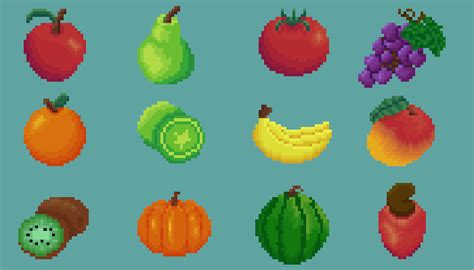 Free Pixel Art Fruits GameDev Market