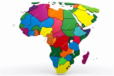 Premium Photo Africa Regions Political Map With Single Countries