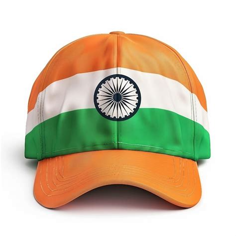 India Flag On A Cap No Background Png Image Premium Ai Generated Image