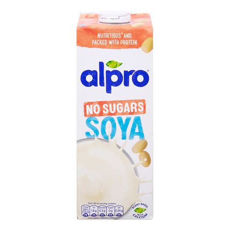 Alpro No Sugars Soya Milk 1 Litre Online At Best Price Gluten Free Lulu Ksa Price In Uae