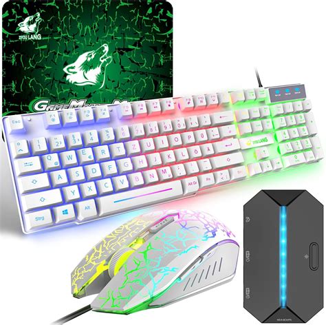 Tecurs Ensemble Clavier Et Souris Gamer M Canique Filaire Azerty