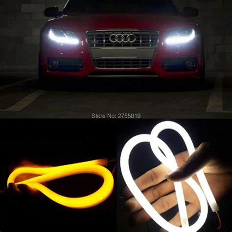 2 X 60cm Universal Running Light Flexible Soft Tube Guide Car LED Strip