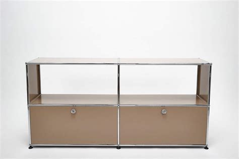 Sideboard mit 2 Schubladen und 2 offenen Fächern beige USM Haller