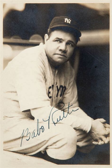 S Babe Ruth Signed Photograph By George Burke Babe Ruth