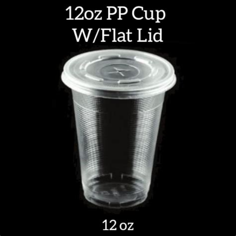 Oz Ml Disposable Pp Cup With Flat Lid Sets Shopee