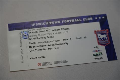 WIN hospitality tickets to Ipswich Town v Charlton - a Sports crowdfunding project in Ipswich by ...