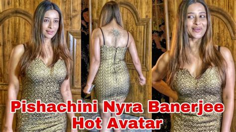 Pishachini Actress Nyra Banerjee Looking Super Hot In Golden Short