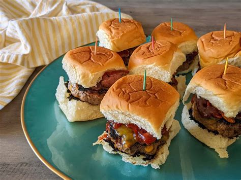 Bbq Bacon Cheeseburger Sliders The Candid Cooks