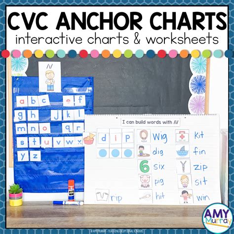 Short Vowel Interactive Anchor Charts And Cvc Word Worksheets