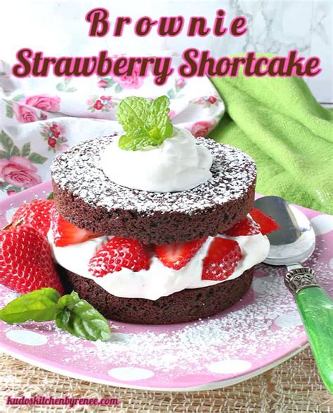 Brownie Strawberry Shortcake Recipe With Homemade Whipped Cream