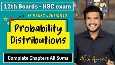 Class 12th Probability Distributions Maths 2 HSC 12th Commerce