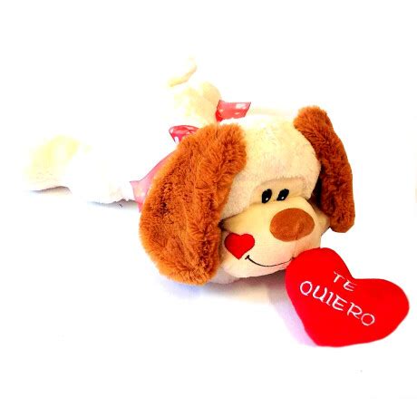 Peluche Phi Phi Toys Perro acostado con corazón Te quiero 001