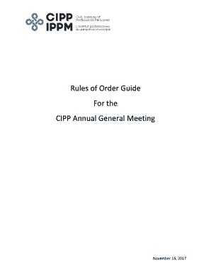 Fillable Online Rules Of Order Guide Fax Email Print Pdffiller