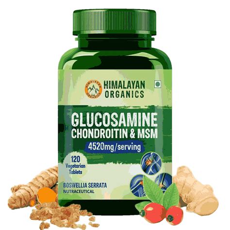 Himalayan Organics Glucosamine Chondroitin Msm 120 Tablet Bone Joint