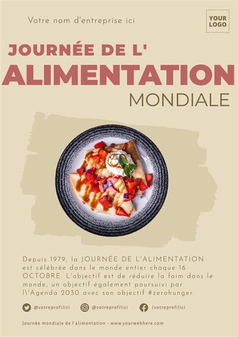 Concevoir des affiches pour la Journée Mondiale de l Alimentation en ligne