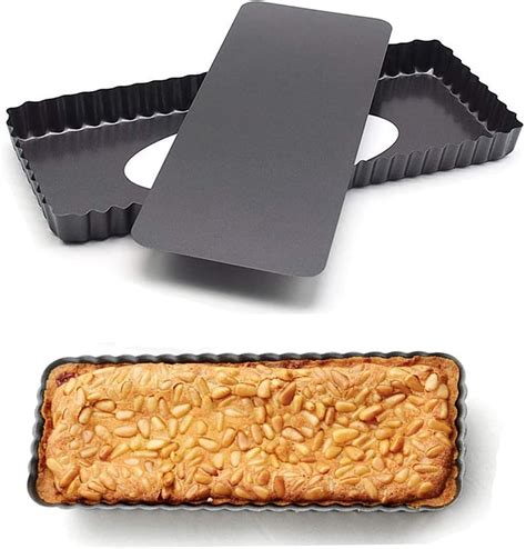 Gobel 125810 Moule à Tarte Cannelé Rectangulaire Fond Mobile Fer Blanc