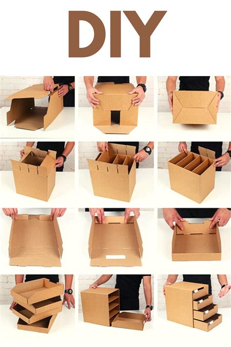 Diy Cardboard Storage With Drawer