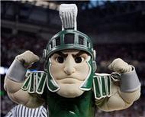 Note to ESPN: Michigan State's team name is Spartans, mascot is Sparty ...