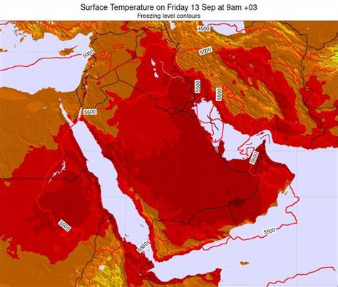 Saudi Arabia Surface Temperature On Wednesday Mar At Pm Ast