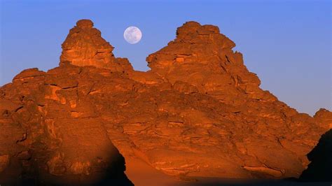 full, Moon, Libya, Mountains Wallpapers HD / Desktop and Mobile Backgrounds