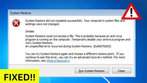 How To Fix System Restore Did Not Complete Successfully Error On