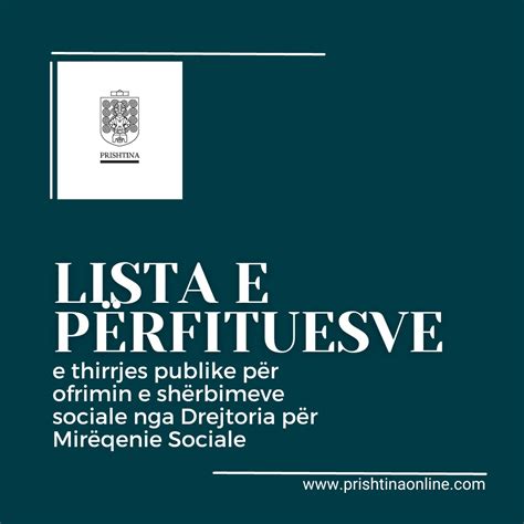 Prishtina Online Lista e përfituesve të thirrjes publike për ofrimin