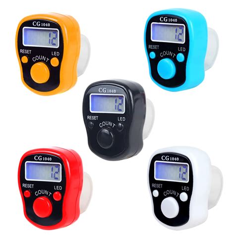 Cg Led Finger Tally Counter 5 Pack Digital Electronic Tasbeeh Counters