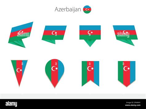 Azerbaijan National Flag Collection Eight Versions Of Azerbaijan