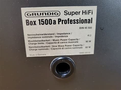 ZVUČNICI GRUNDIG BOX 1500A SUPER HIFI PROFESSIONAL 60 90W