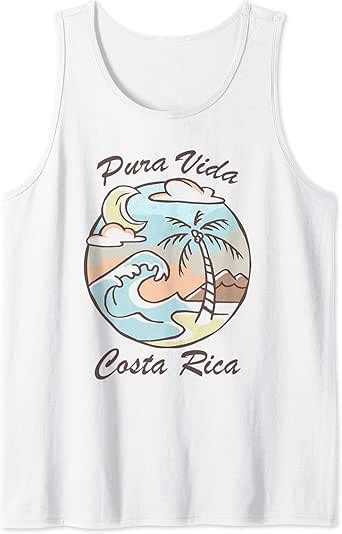 Pura Vida Costa Rica Tshirts Colorful Tropical Beach Tee