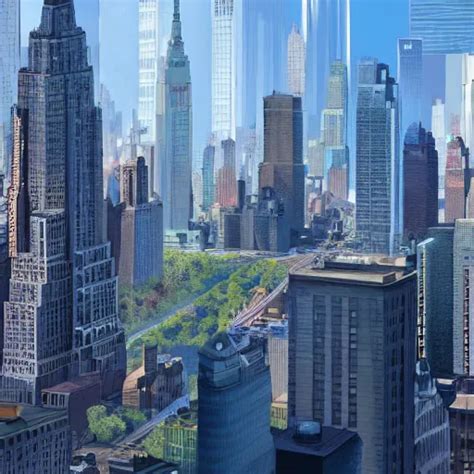 New York City In The Year 2100 Futuristic Stable Diffusion