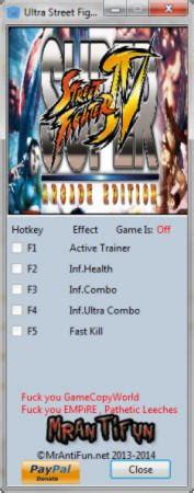 Ultra Street Fighter 4 Trainer +4 v1.09 MrAntiFun - download cheats ...