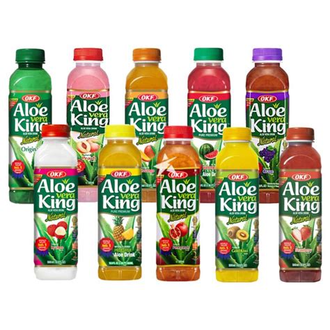 Buy OKF Aloe Vera King Drink Assorted Flavour Set 10 500ml Korean