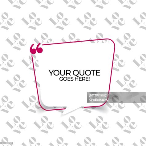 Abstract Love Background Quote Or Speech Bubble Shape On Love Background Vector Illustration