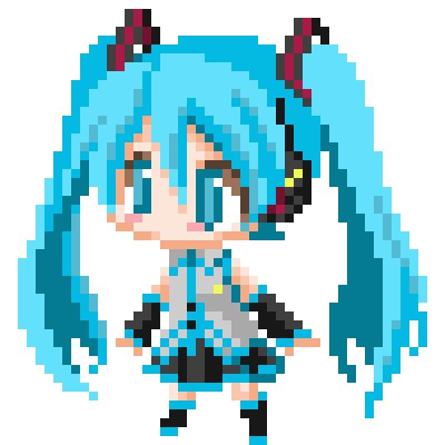 Hatsune Miku Pixel Art Templates