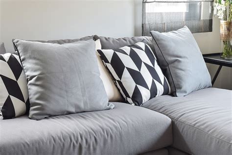 Stylish Throw Pillows For Grey Couch Homenish