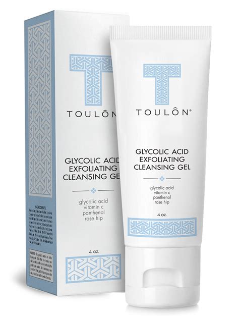 Toulon Glycolic Acid Facial Cleanser Alpha Hydroxy Face Wash With Aha Vitamin C