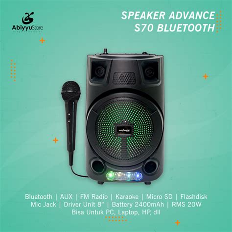 Jual Speaker Aktif Bluetooth Advance S70 Karaoke Komputer PC Laptop HP