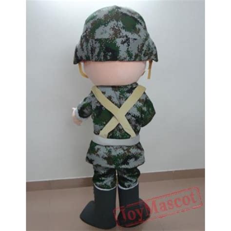 Military Cartoon Leader Mascot Costume