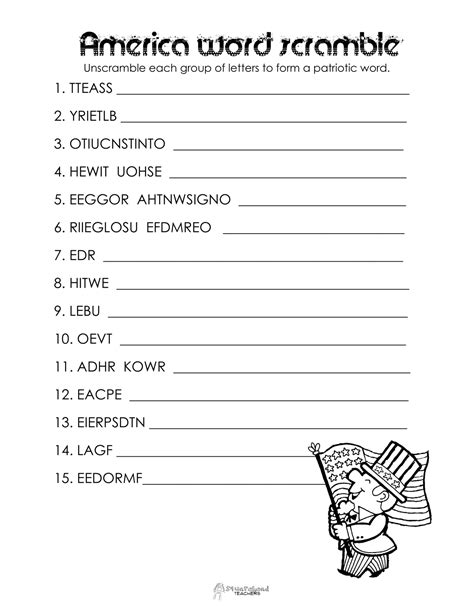 Word Scrambles Printable