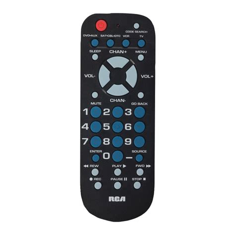 Rca Rcr Br Universal Remote Control Manual And Code List Manualslib