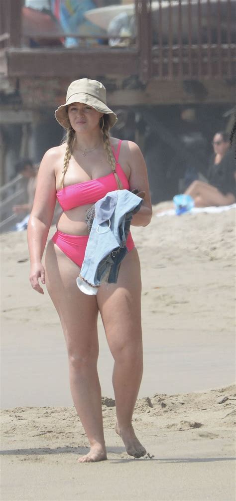 Iskra Lawrence Hits The Beach In A Hot Pink Bikini In LA 77 Photos