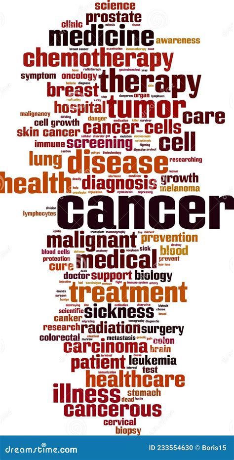 Cancer Word Cloud Stock Vector Illustration Of Chemo 233554630