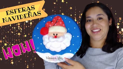 Como hacer esferas navideñas grandes en fieltro personajes navideños