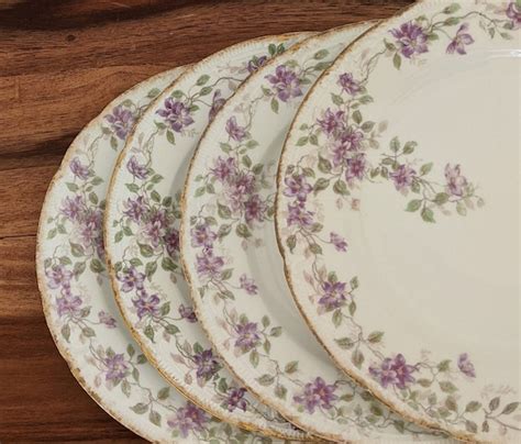 Antique CH Field Haviland Limoges Set Of 4 Dessert Plates Etsy Canada