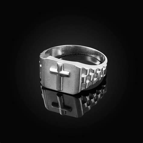 Sterling Silver Mens Cross Ring Sterling Silver Mens Cross Ring